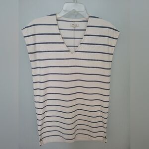 Madewell Women XS Vanaces‎ Striped Leta Pockets Shift Knit Mini Summer Dress